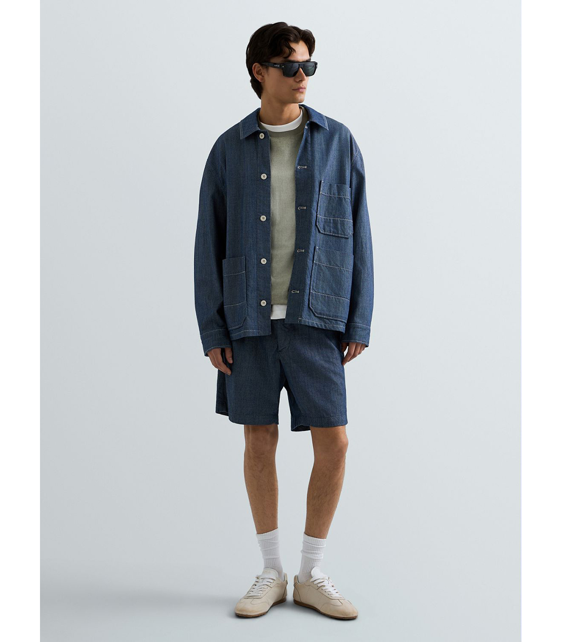 ライトデニムショーツ（セットアップ） 詳細画像 ダークブルー 2